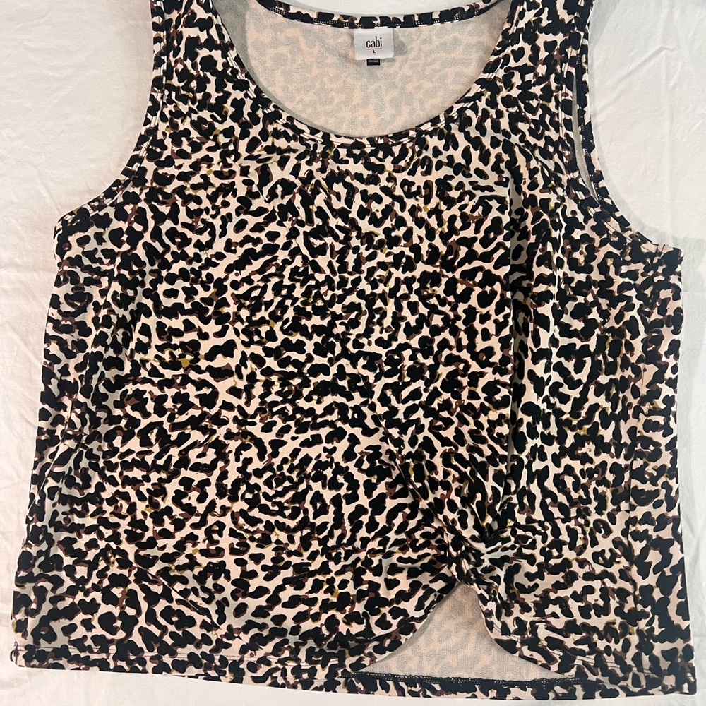 CAbi Knotty tank, size L, animal print
